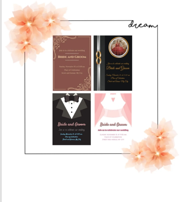 i will do amazing wedding cards, birthday cards and invitation card on any design