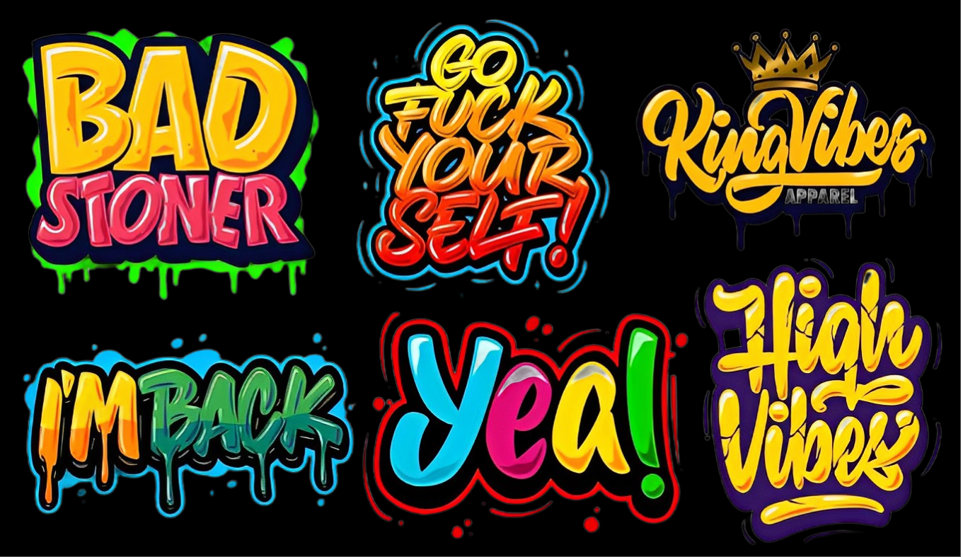 I will graffiti lettering custom typography t shirt design for t shirt or logo