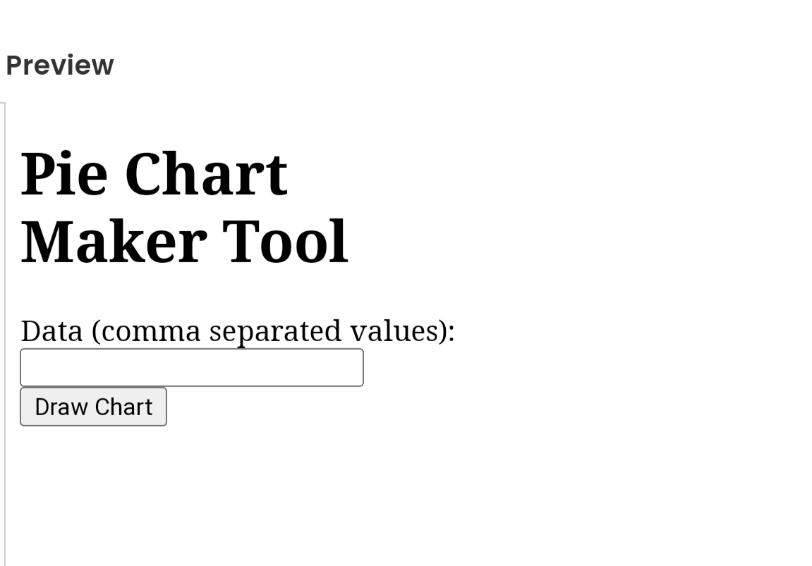 Simple and easy Pie Chart Maker HTML 