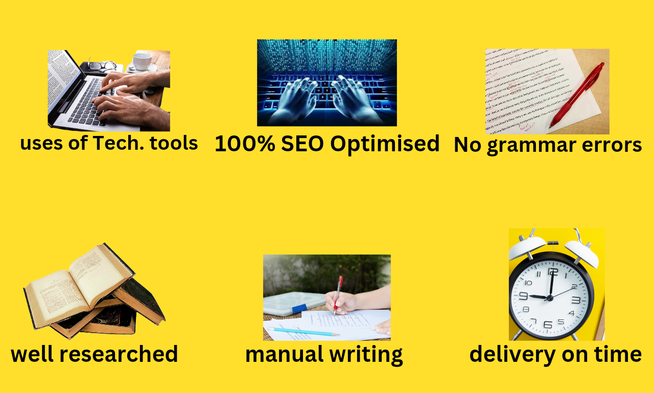 Write SEO Content and 100% plagiarism free Article on any topic