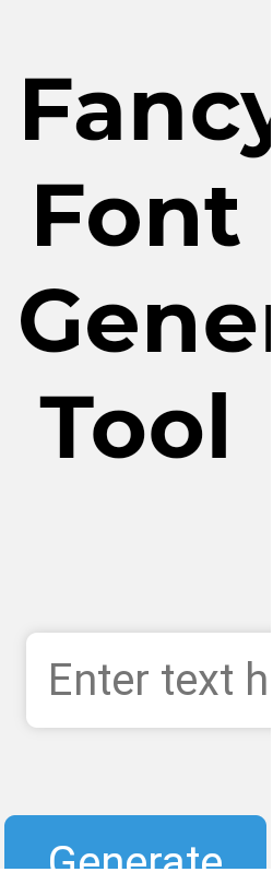 FANCY FONT GENERATED TOOL