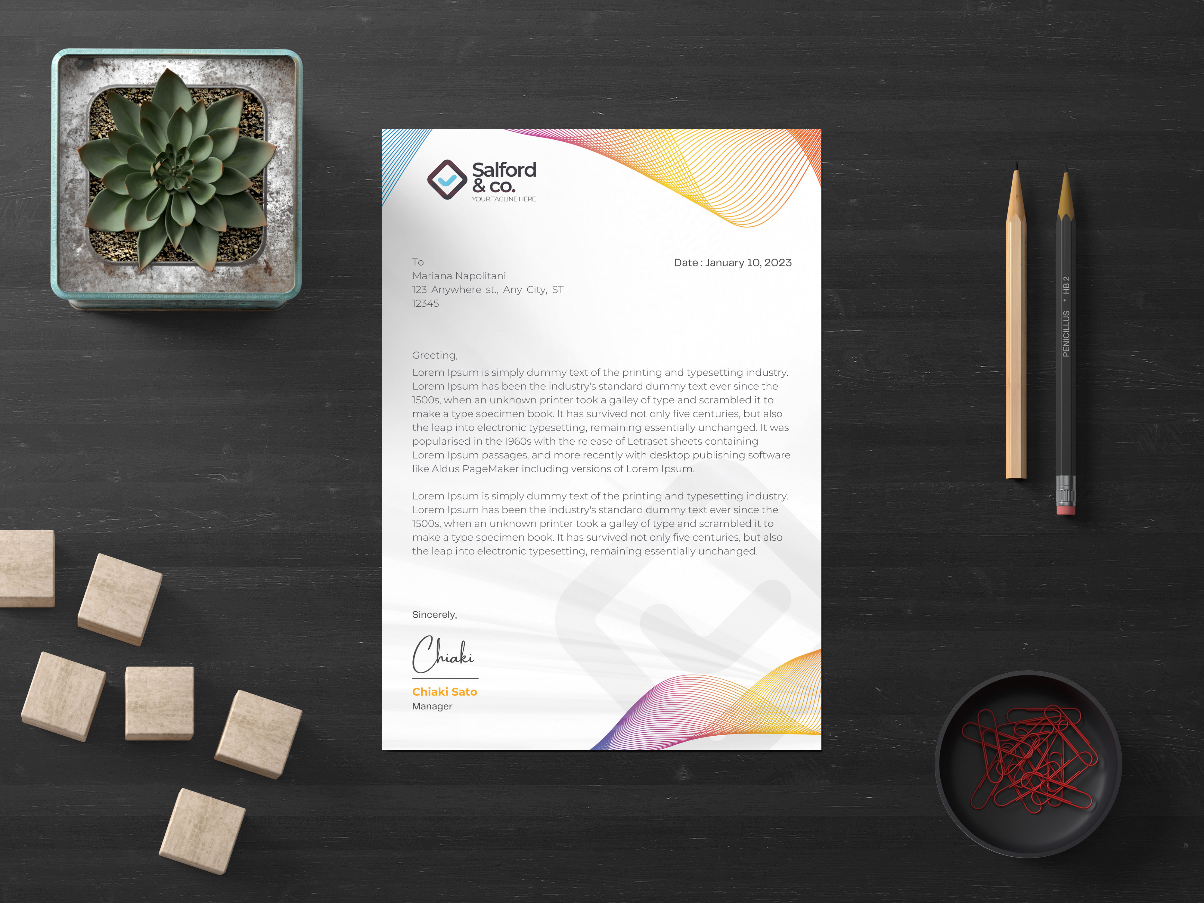 I will create 2 minimalist letterhead design 