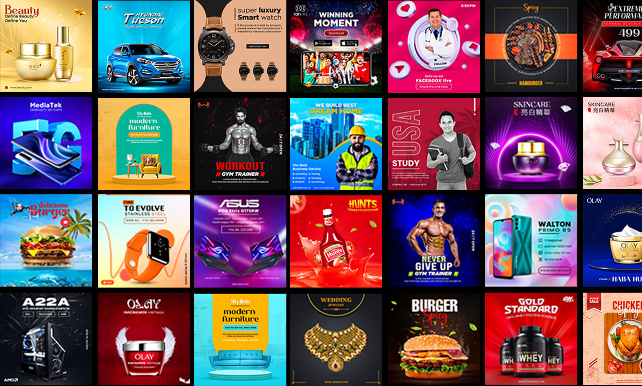 I will design creative facebook and instagram ads,