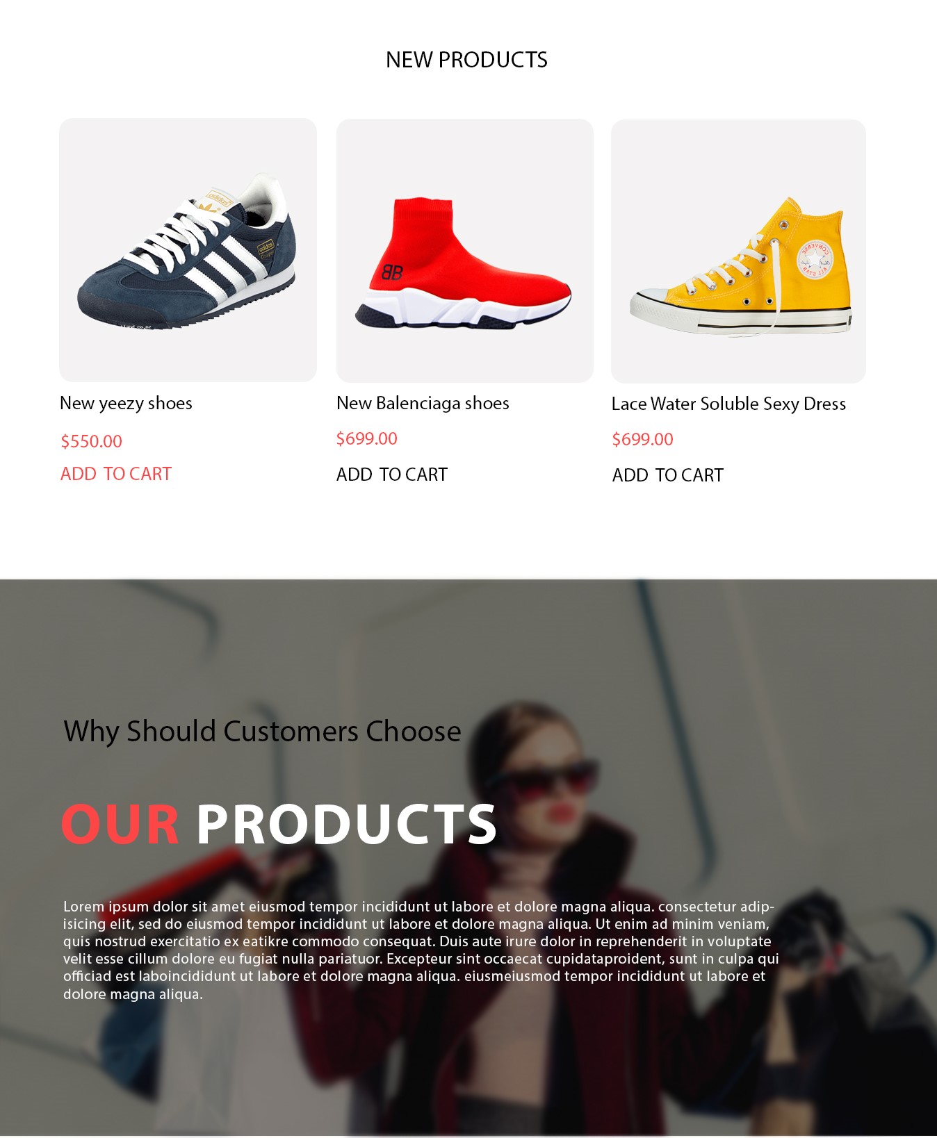 Eyecatching design of web page in Adobe Photoshop