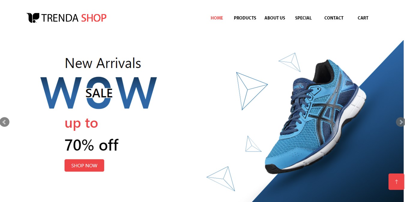 Eyecatching design of web page in Adobe Photoshop