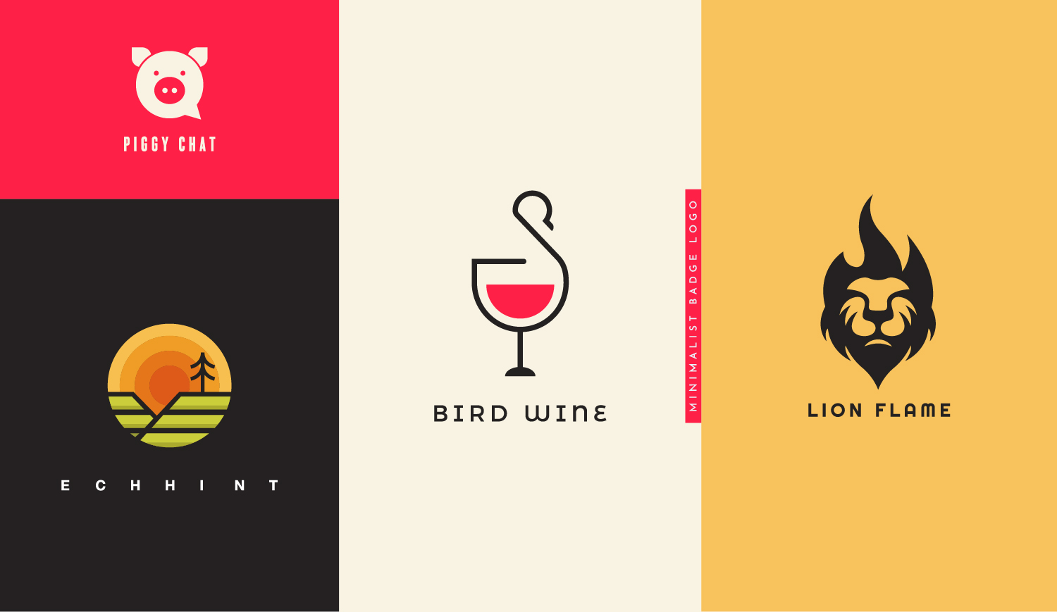 I will design a flat minimal logo