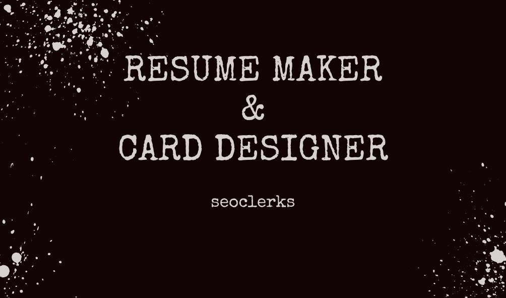 Professional Resume Maker & Card Designer 