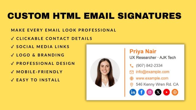 I Will Create a Professional Custom Clickable HTML Em...