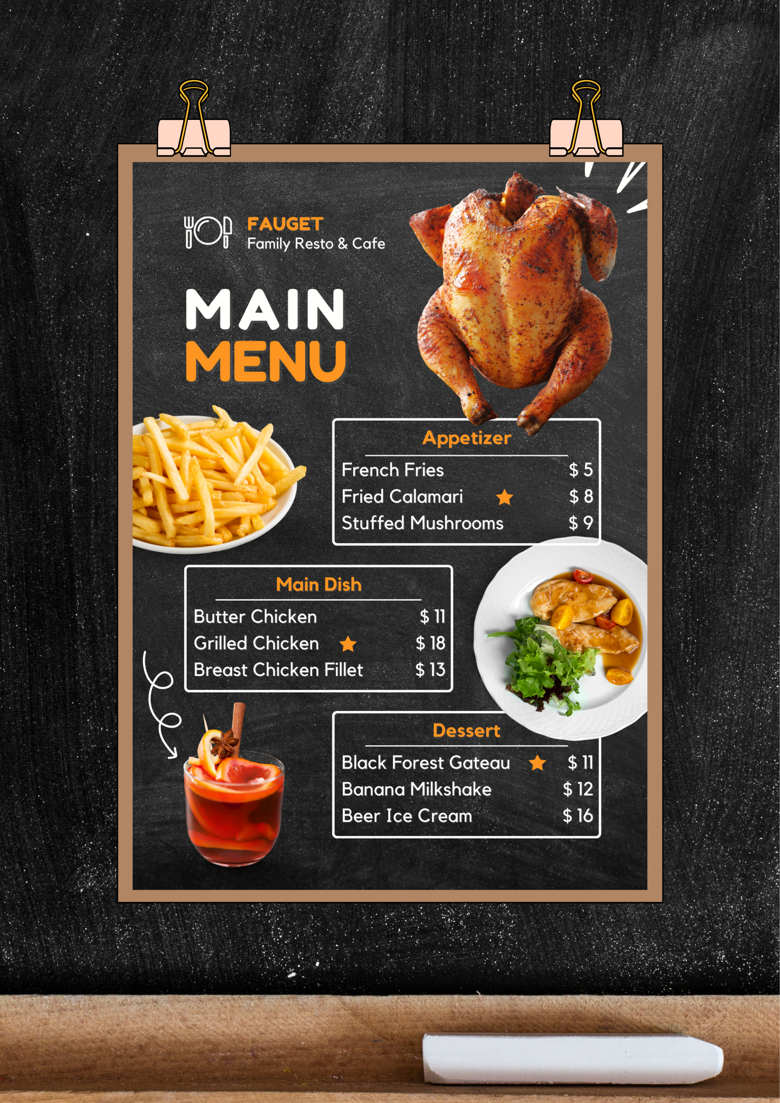 I will design an attractive restaurant menu design, food flyer