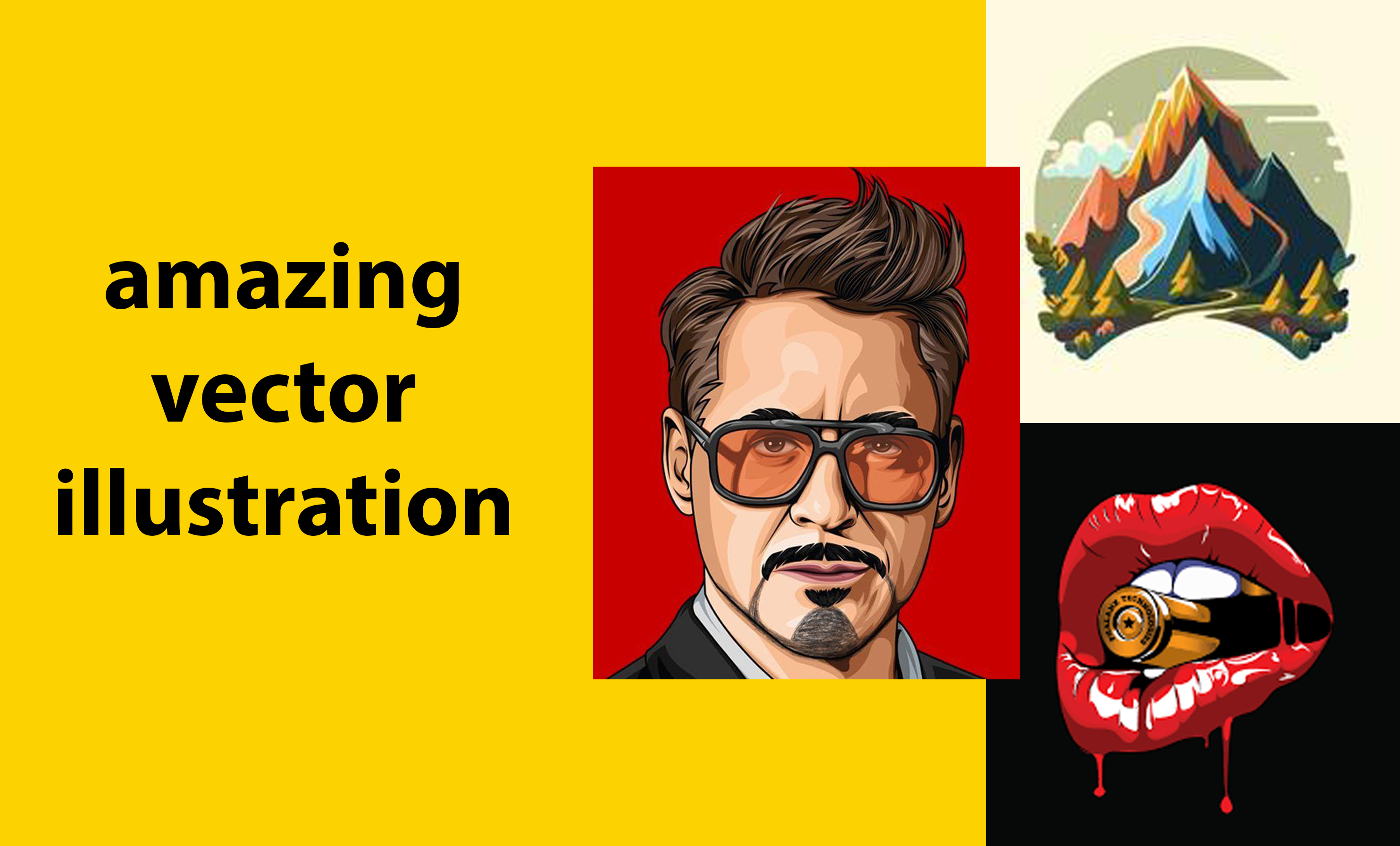 I will create an amazing vector illustration for you