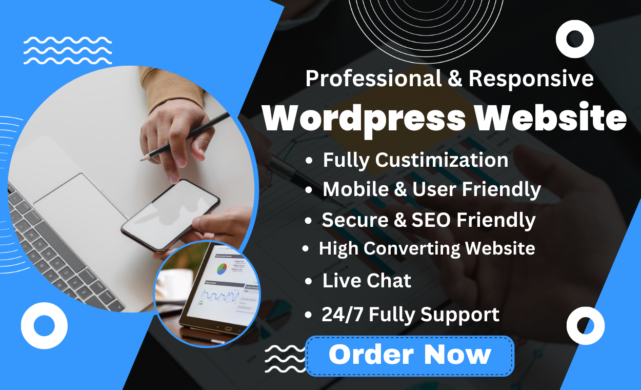 Professional & Responsive wordpress E-Commerce, Business, online store, blog website