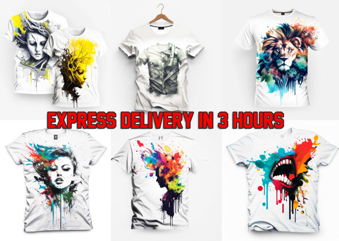 I will do custom trendy graphic tshirt design using ai