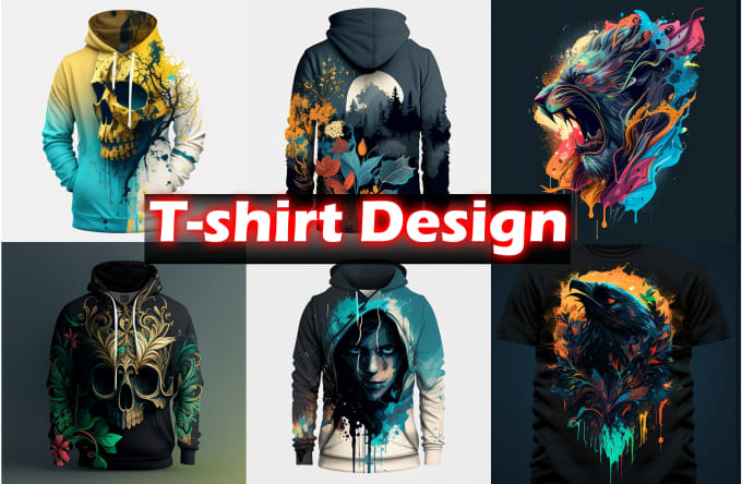 I will do custom trendy graphic tshirt design using ai