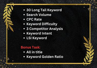 Long Tail SEO Keyword Research And Competitor Analysis.