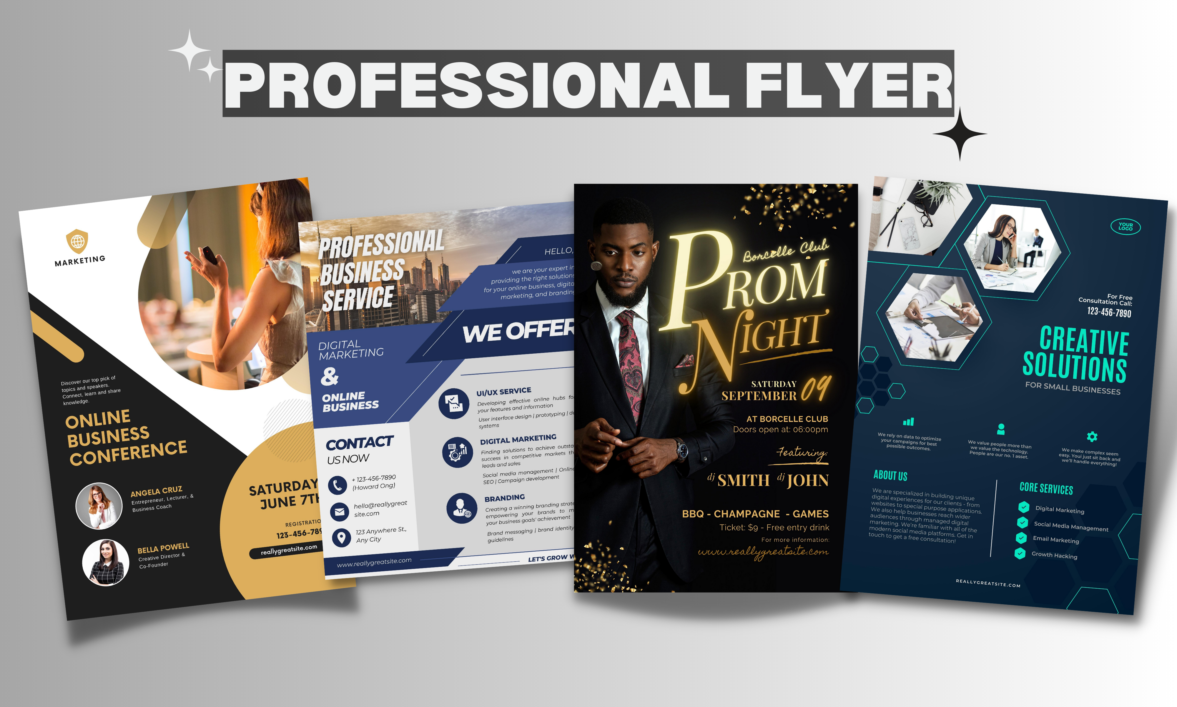 I will create creative eye-catching flyer design and poster design 