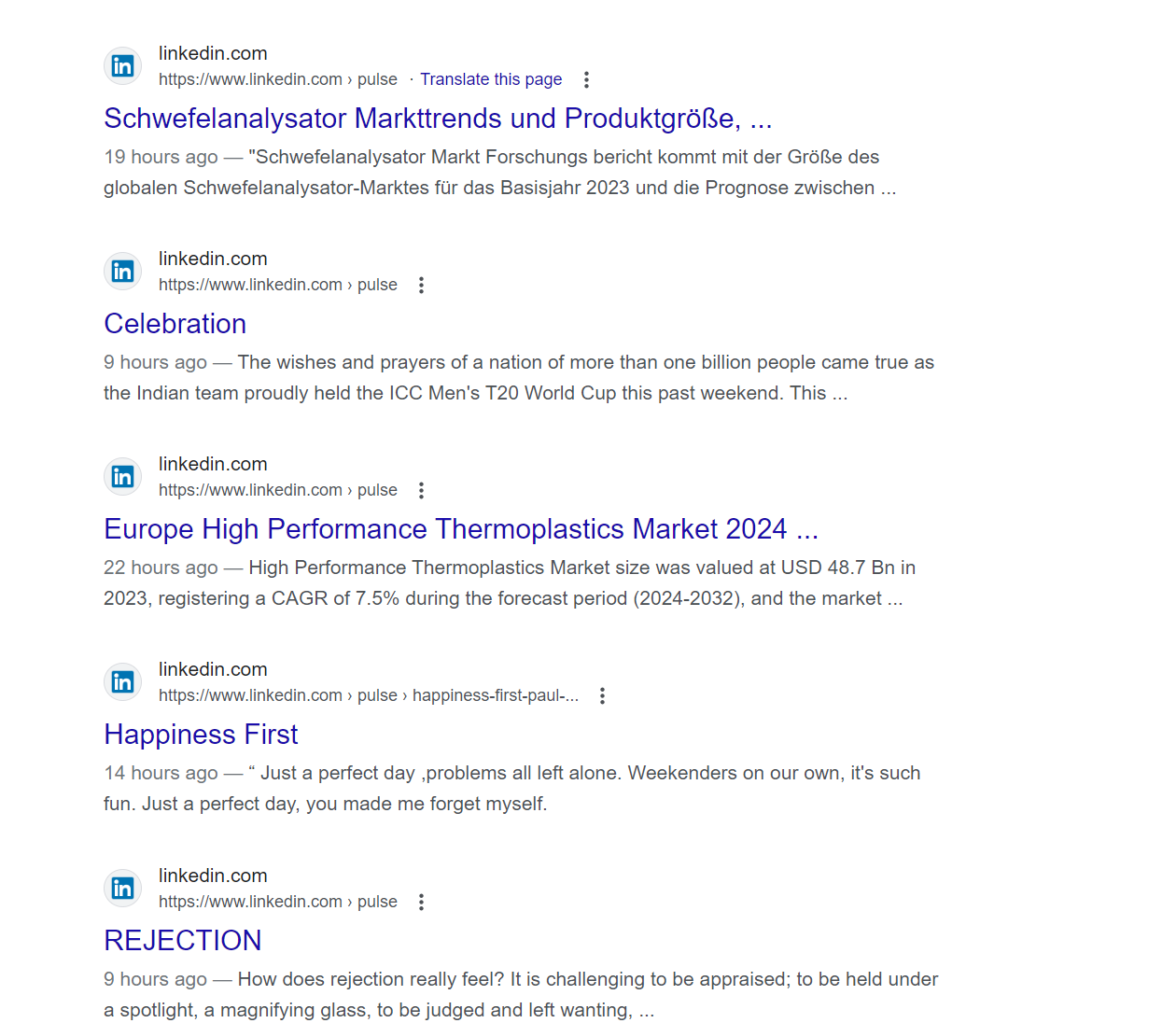 I Will Index Your LinkedIn Articles in Less Than 72 Hours