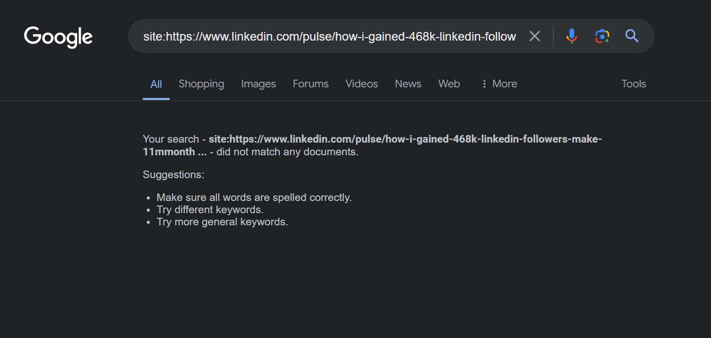 I Will Index Your LinkedIn Articles in Less Than 72 Hours