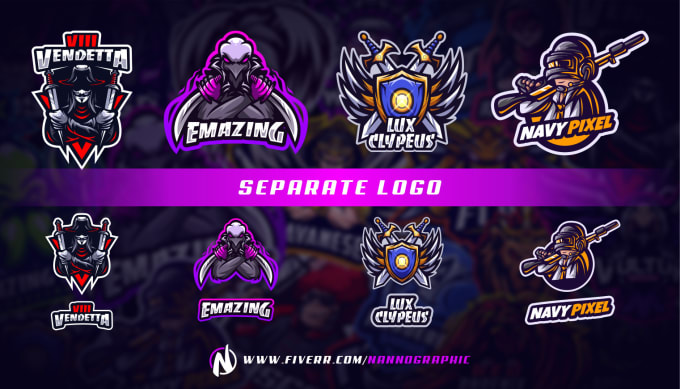 I will design gaming mascot logo for twitch, youtube, esports team