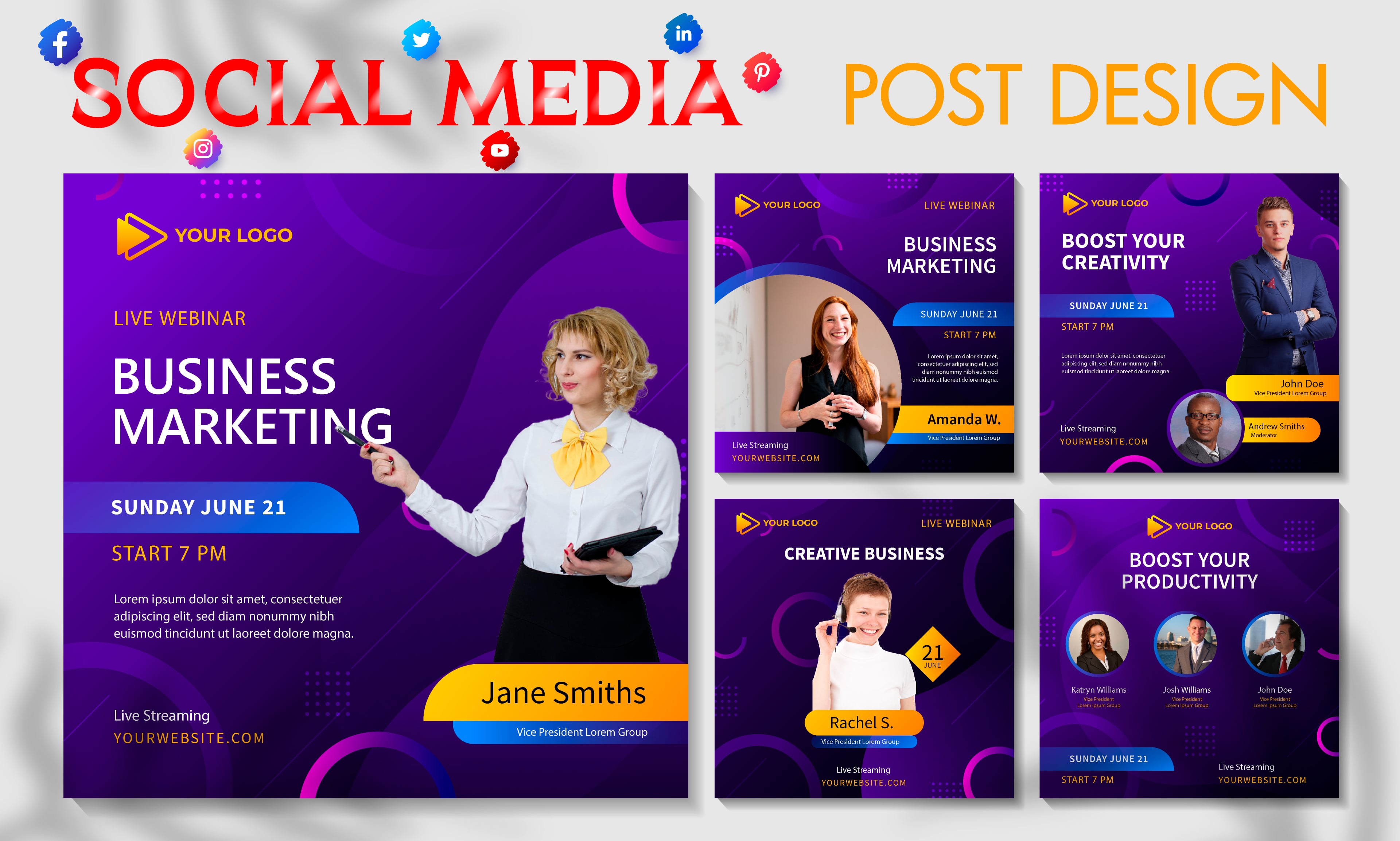 I will design unique social media design