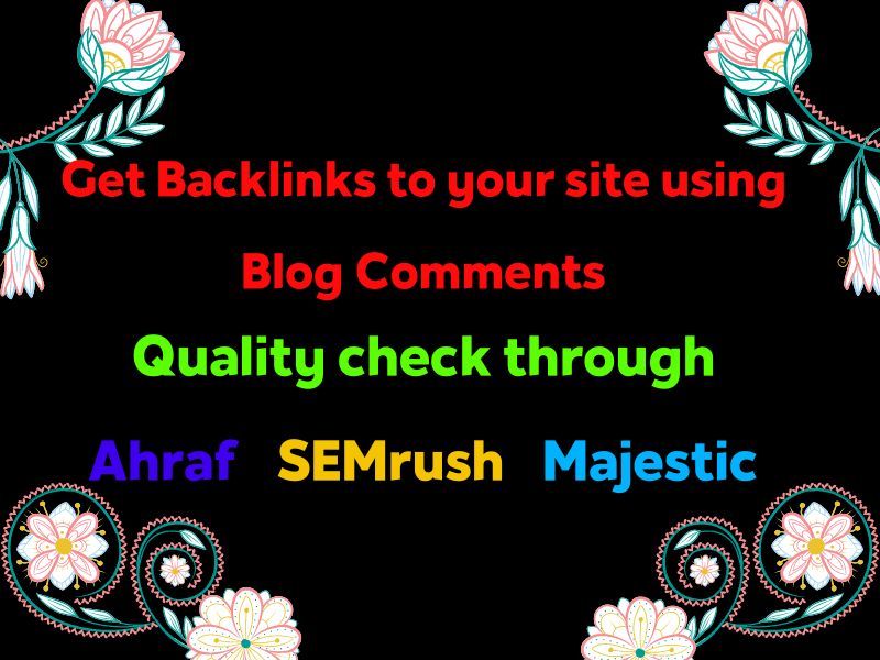  Blog Comments on 30 Sites with unique high-quality full manual dofollow backlinks