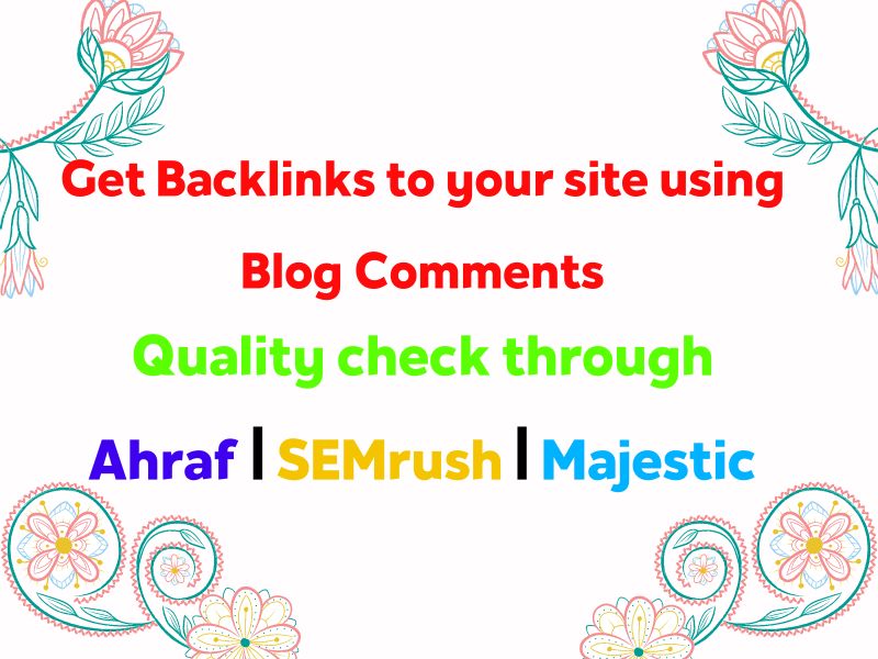  Blog Comments on 30 Sites with unique high-quality full manual dofollow backlinks