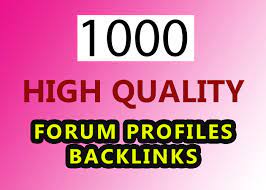 I will do more than 1000 high-quality forum profile b...