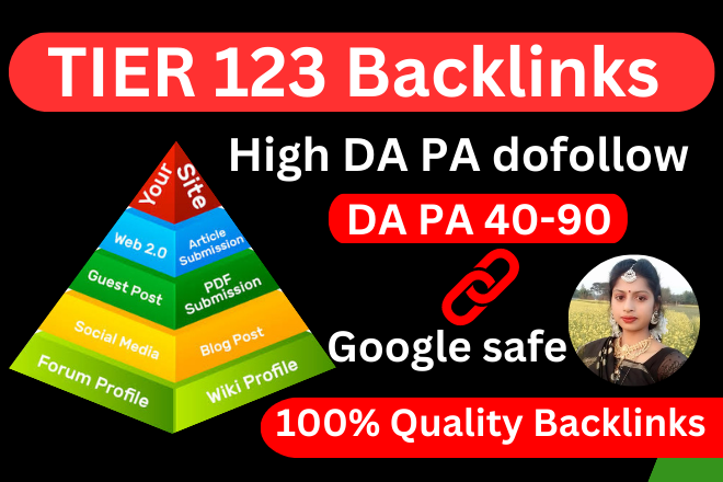 60 High authority DA Tier 123 SEO Backlinks with High Quality domine