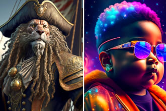 I will create ai concept art using midjourney