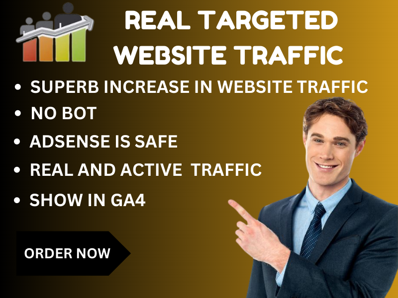 Drive real human targeted traffic, adsense is safe, no bots