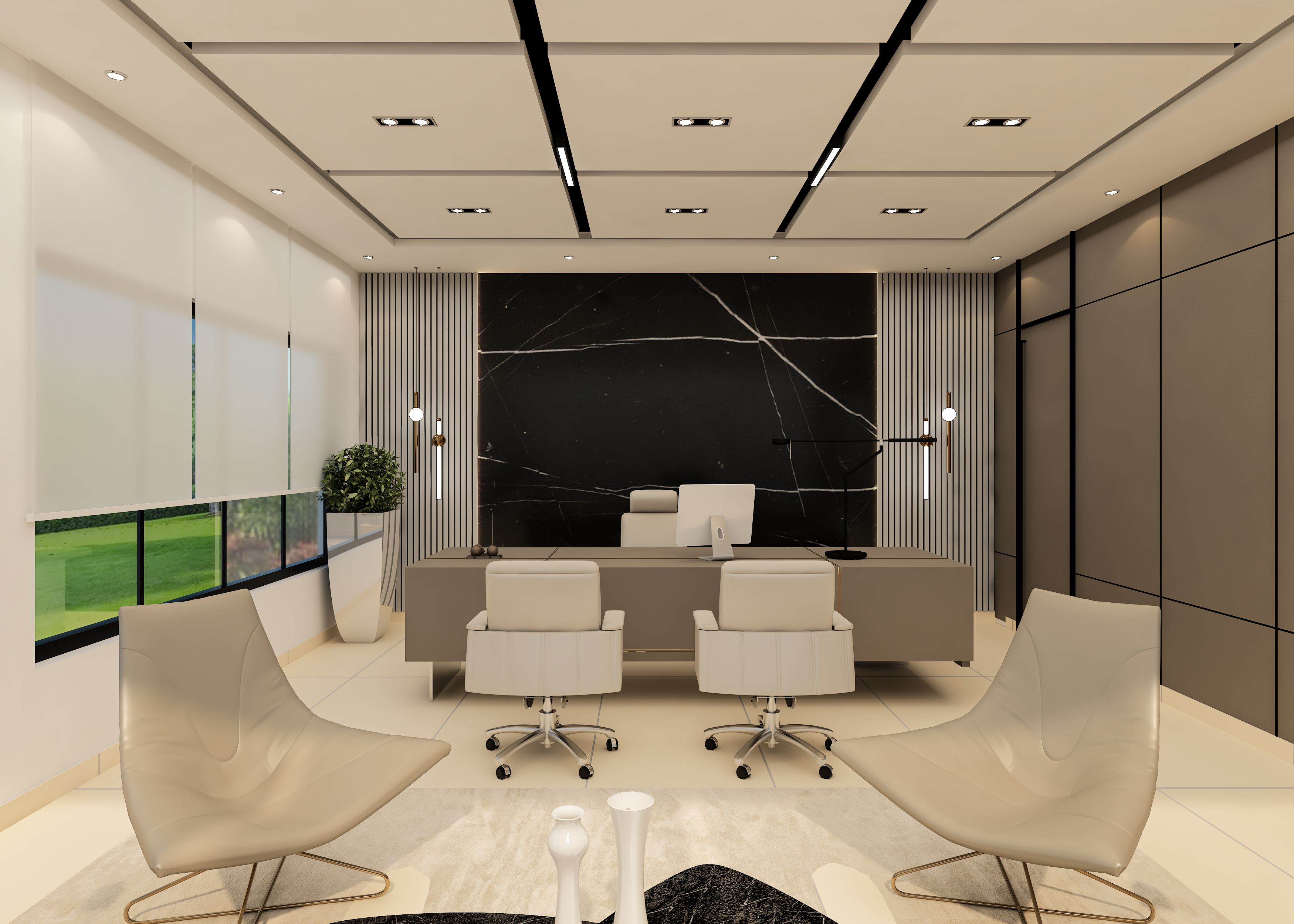 I will design office, meeting room, cafe, workstation interior