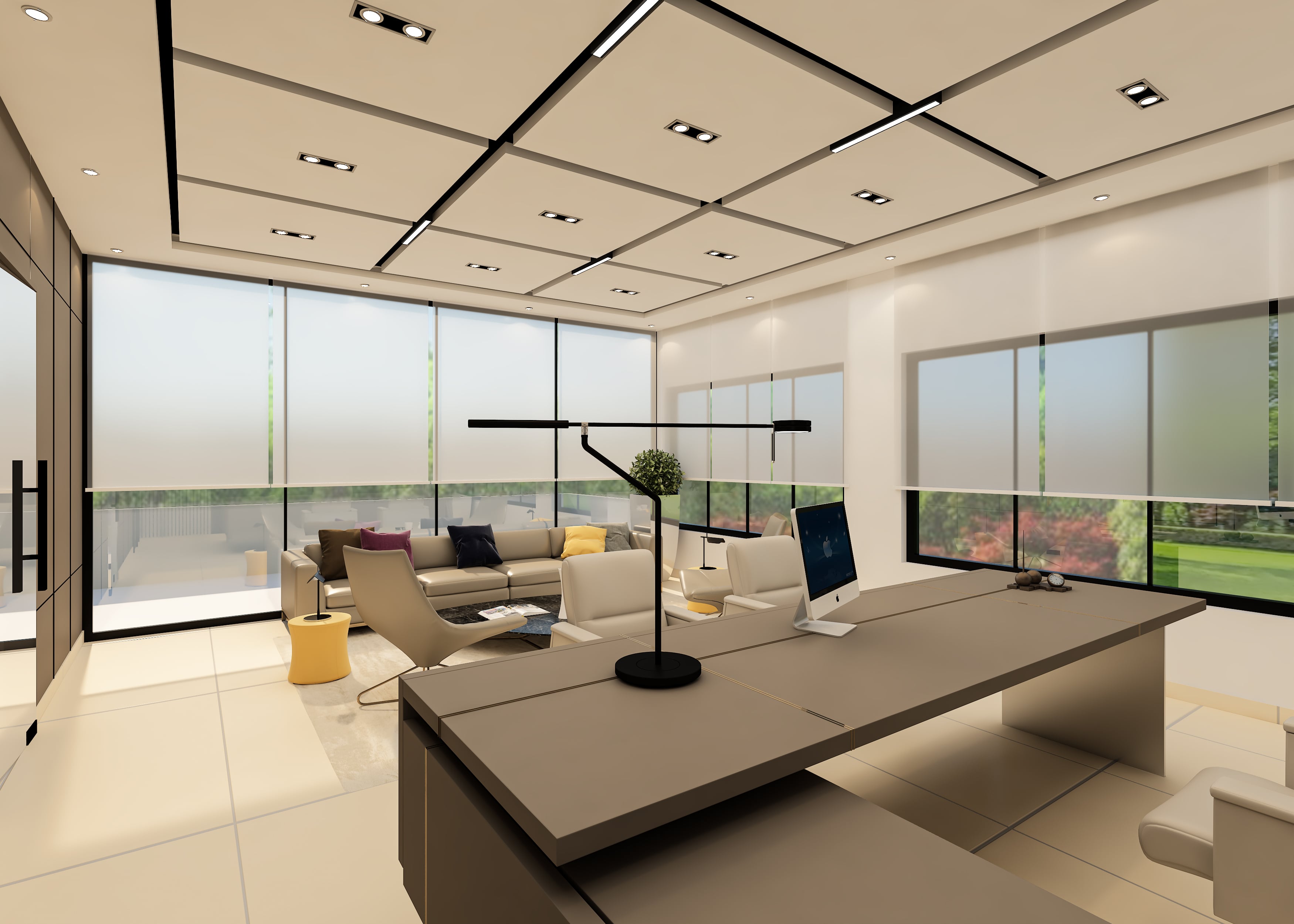 I will design office, meeting room, cafe, workstation interior