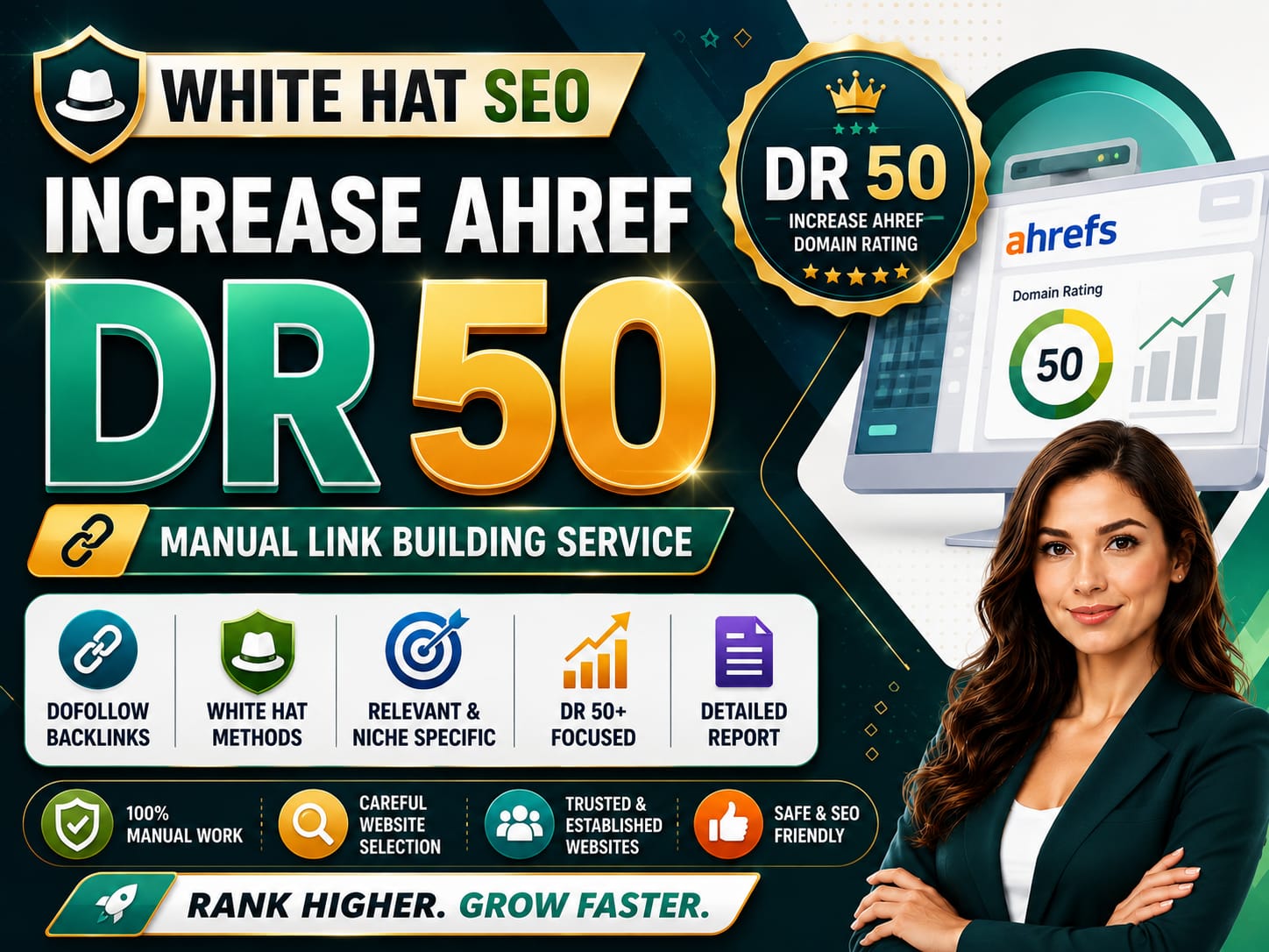 I will ahrefs domain rating DR 50+With High Quality B...
