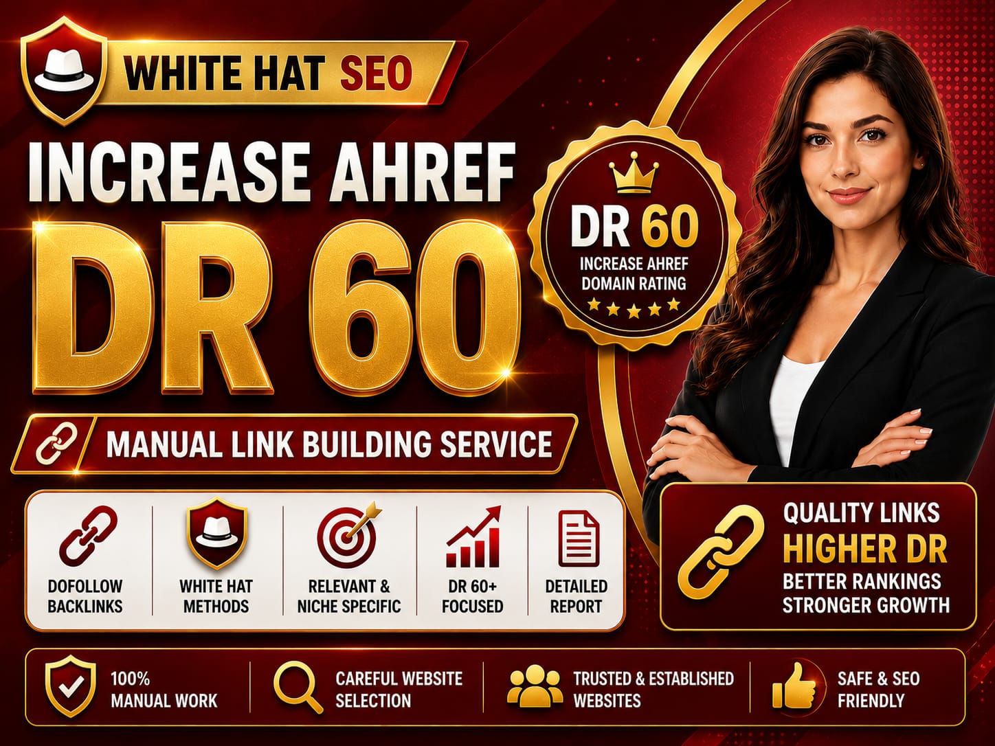 I will do your website increase ahrefs domain rating ...