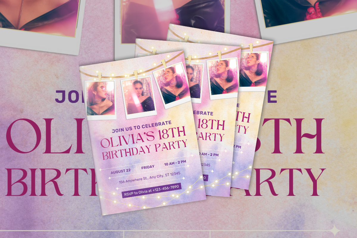I will Design two birthday party invitations Card