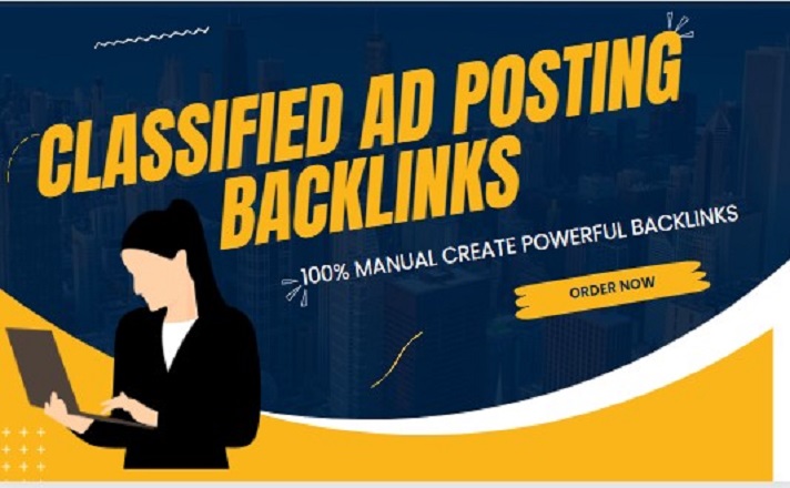 100 classified ads posting High authority and manually Dofollow Backlink
