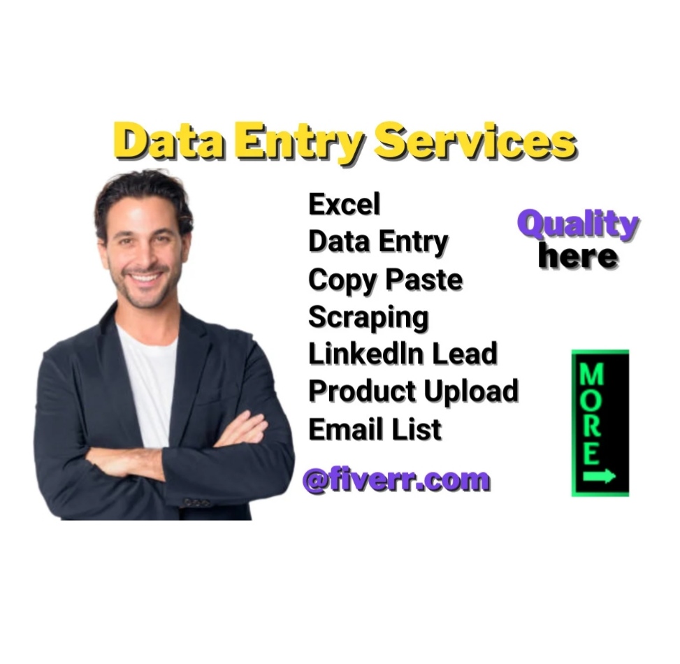 I will do excel data entry, copy paste, typing, web research, video, etc