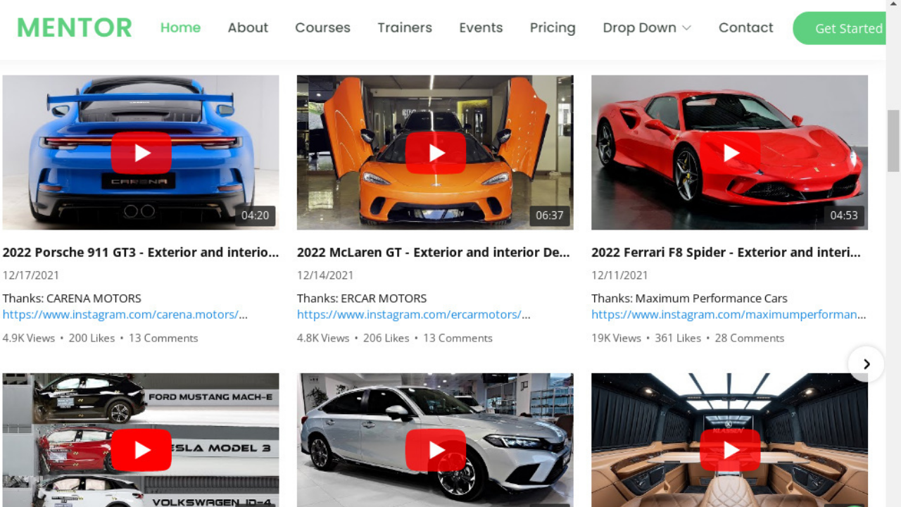 Create Modern Website for your Youtube Channnel