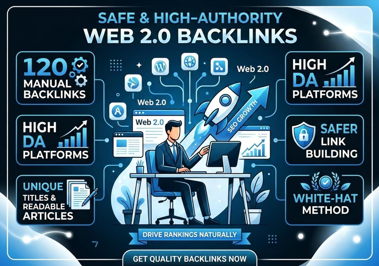 120 Human-Created Web 2.0 Backlinks &ndash; No Bots, No Shortcuts