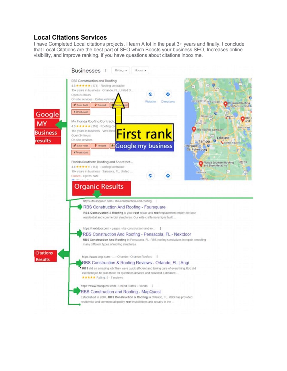 I will do local SEO google my business optimization map scraping
