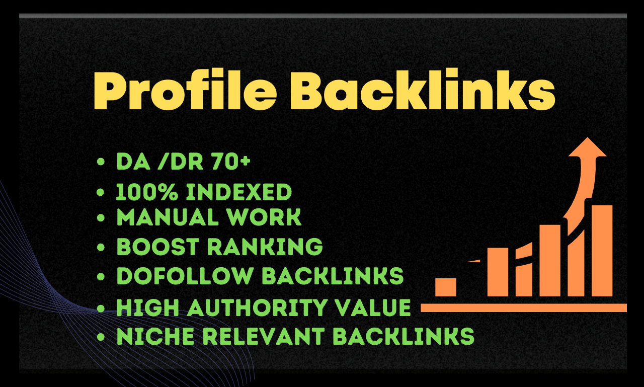 I will create advanced 80 profile backlinks according to your niche