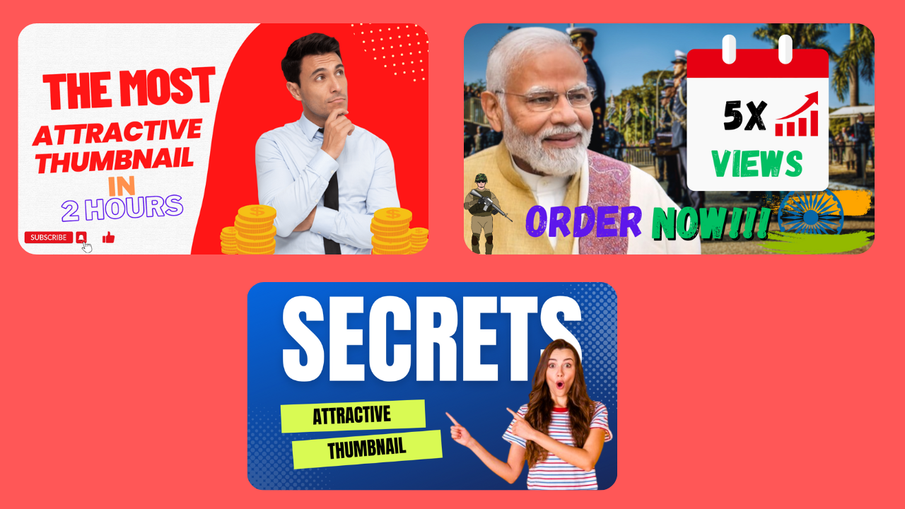 4 Different And Attractive Thumbnail Design For Social Media