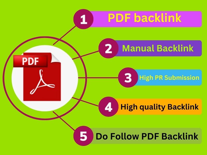 I will Provide High quality 30 pdf manual backlink for you 