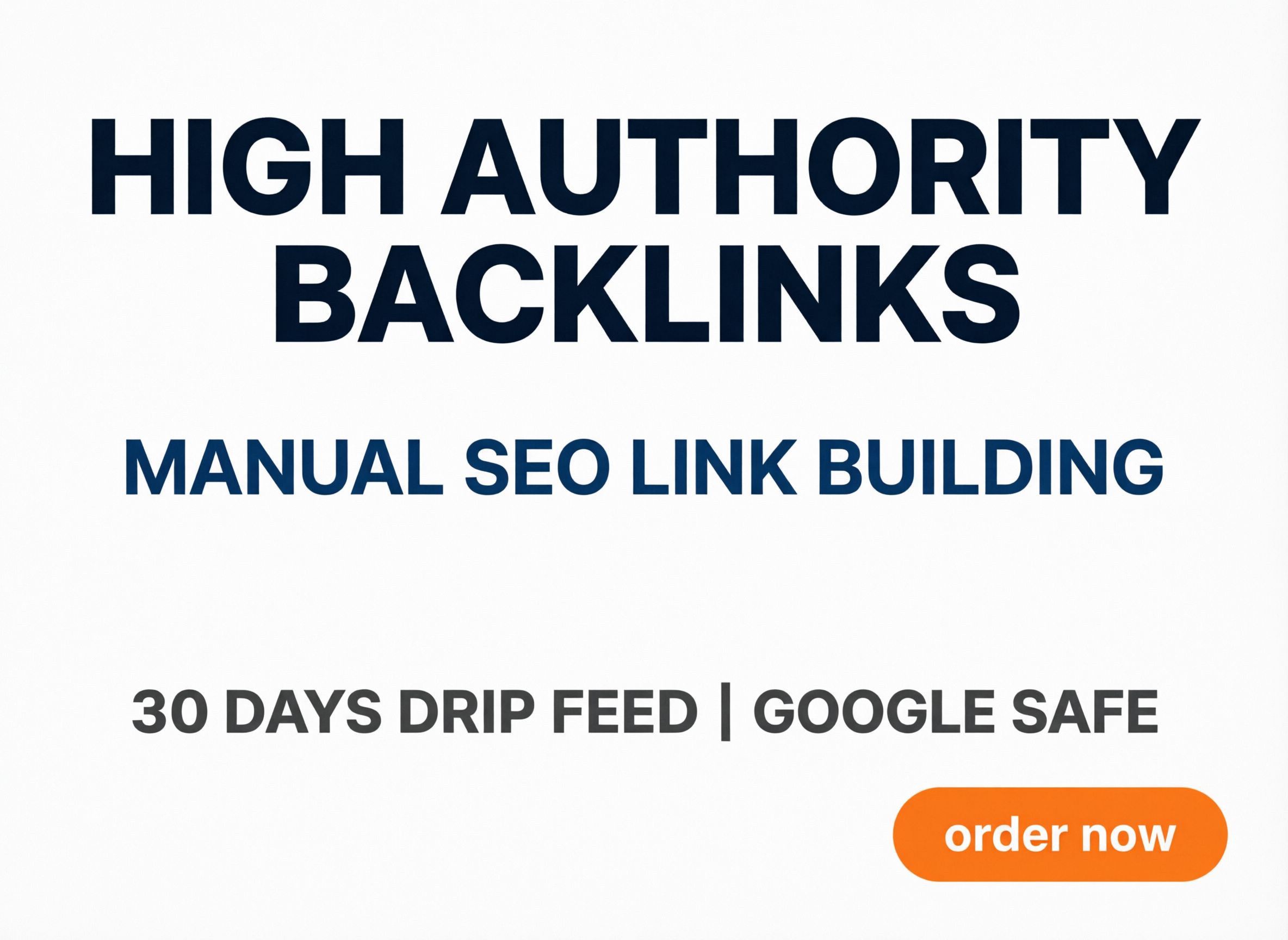 I will build safe manual high authority backlinks with 30 days drip feed SEO link building