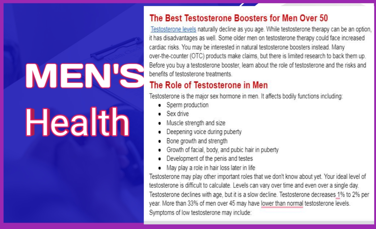 I will write men's and women's health SEO optimized articles