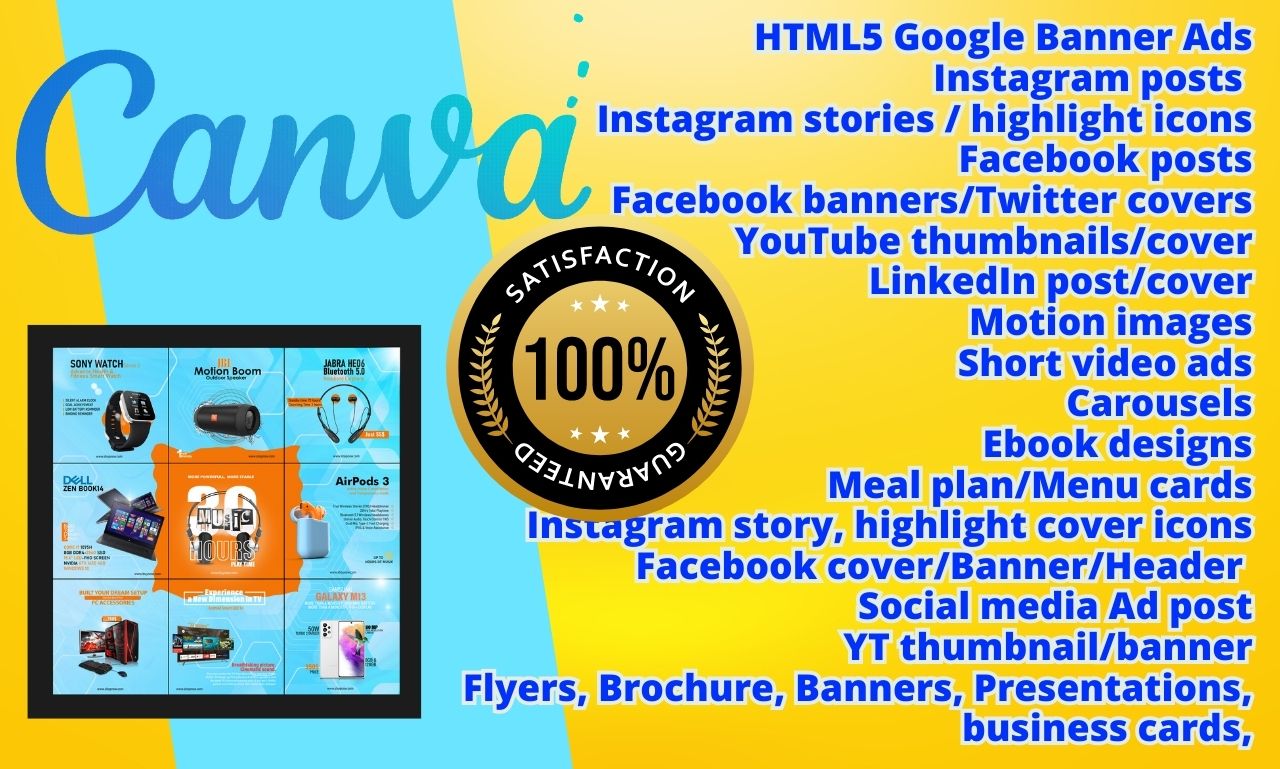 I will design attractive canva templates for you in just 2 hours