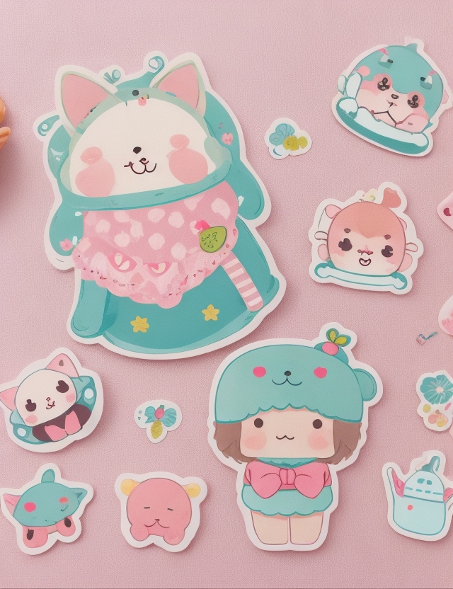 I can design cute printable stickers for you