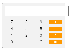 calculator using HTML CSS and JAVASCRIPT 