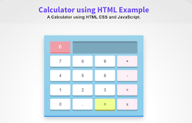 calculator using HTML CSS and JAVASCRIPT 