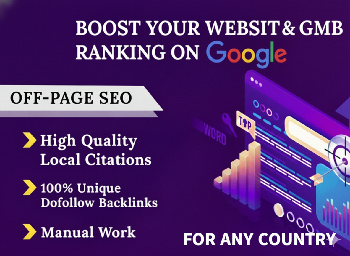 I will boost your website & GMB ranking with powerful Off-Page SEO