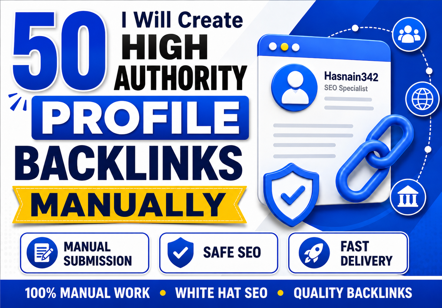 I Will Create 50 High Authority Profile Backlinks Man...